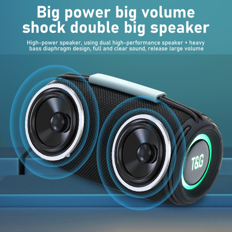 T&G TG-657 Portable Wireless 3D Stereo Subwoofer Bluetooth Speaker Support FM / LED Atmosphere Light(Purple) - Desktop Speaker by T&G | Online Shopping UK | buy2fix