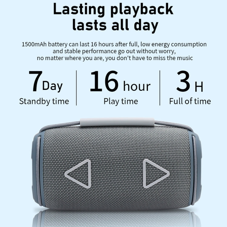 T&G TG-657 Portable Wireless 3D Stereo Subwoofer Bluetooth Speaker Support FM / LED Atmosphere Light(Blue) - Desktop Speaker by T&G | Online Shopping UK | buy2fix
