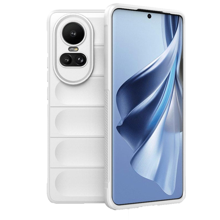 For OPPO Reno10 5G Global Magic Shield TPU + Flannel Phone Case(White) by buy2fix