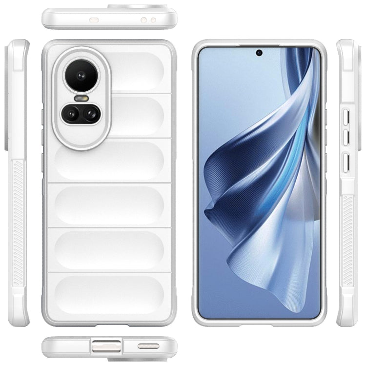 For OPPO Reno10 5G Global Magic Shield TPU + Flannel Phone Case(White) by buy2fix
