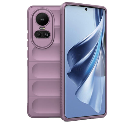For OPPO Reno10 5G Global Magic Shield TPU + Flannel Phone Case(Purple) by buy2fix