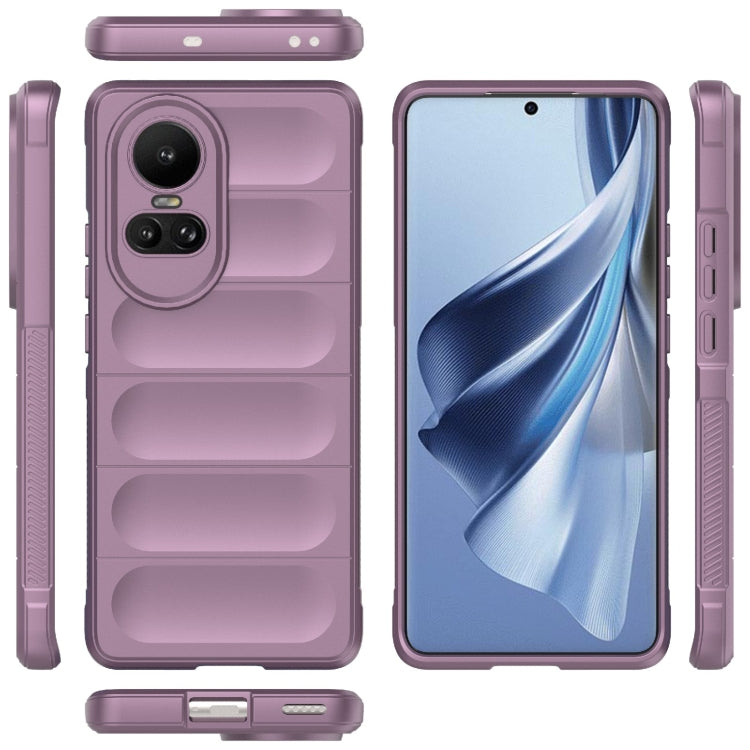For OPPO Reno10 5G Global Magic Shield TPU + Flannel Phone Case(Purple) by buy2fix
