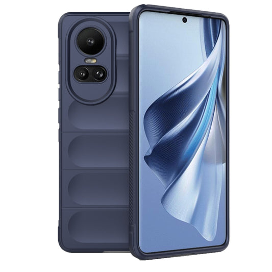 For OPPO Reno10 5G Global Magic Shield TPU + Flannel Phone Case(Dark Blue) by buy2fix
