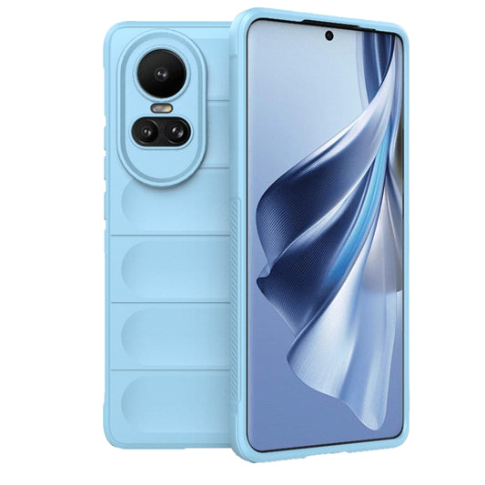 For OPPO Reno10 5G Global Magic Shield TPU + Flannel Phone Case(Light Blue) by buy2fix