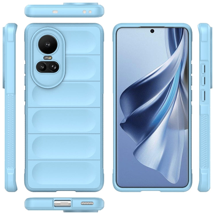 For OPPO Reno10 5G Global Magic Shield TPU + Flannel Phone Case(Light Blue) by buy2fix