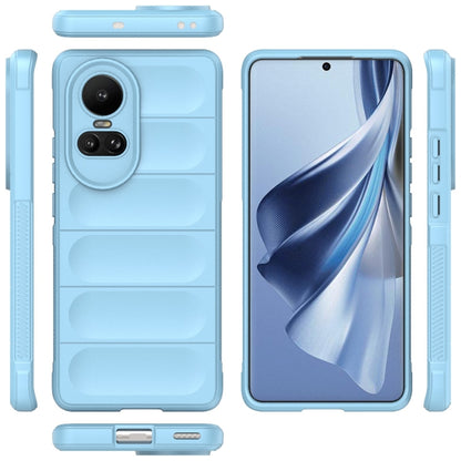 For OPPO Reno10 5G Global Magic Shield TPU + Flannel Phone Case(Light Blue) by buy2fix