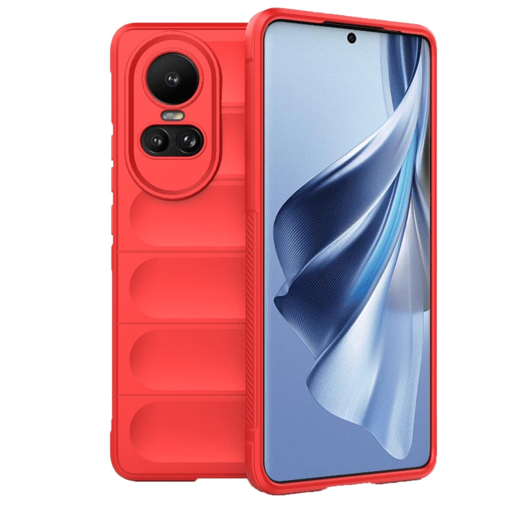 For OPPO Reno10 5G Global Magic Shield TPU + Flannel Phone Case(Red) by buy2fix