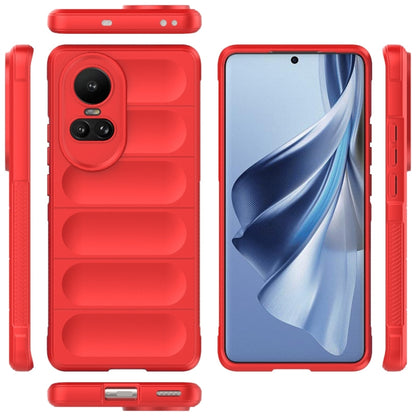 For OPPO Reno10 5G Global Magic Shield TPU + Flannel Phone Case(Red) by buy2fix