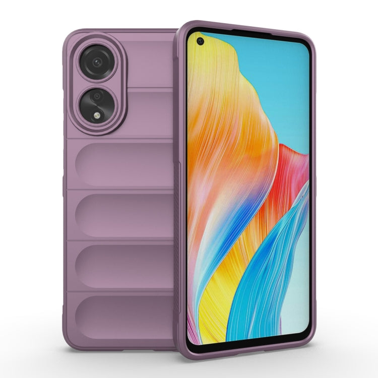 For OPPO A78 4G Global Magic Shield TPU + Flannel Phone Case(Purple) by buy2fix