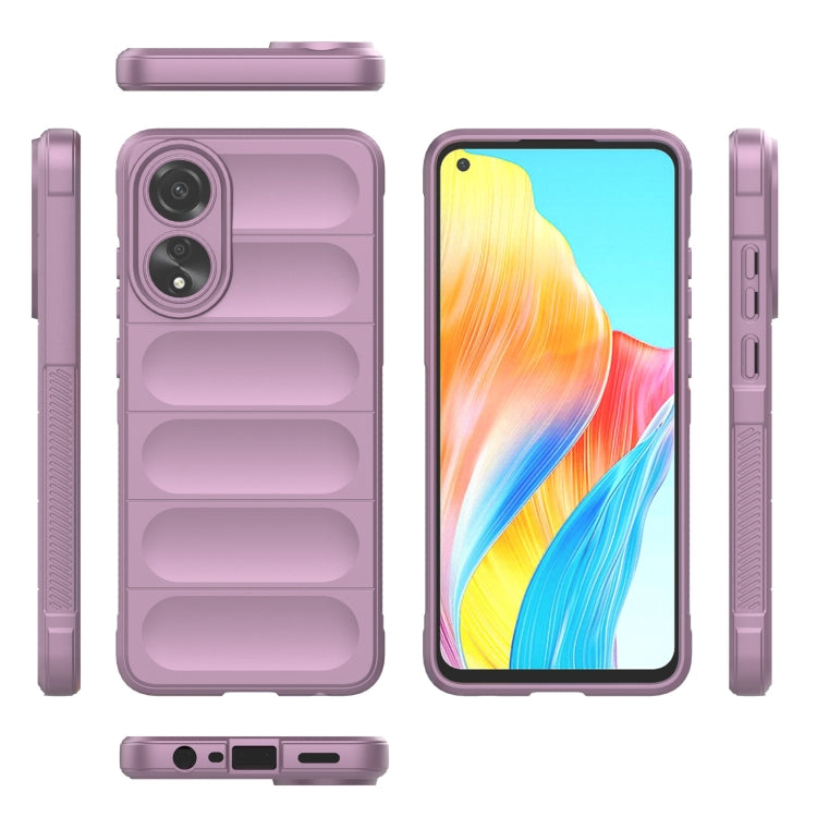 For OPPO A78 4G Global Magic Shield TPU + Flannel Phone Case(Purple) by buy2fix