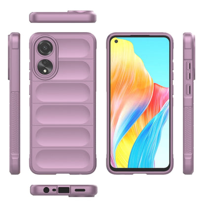 For OPPO A78 4G Global Magic Shield TPU + Flannel Phone Case(Purple) by buy2fix