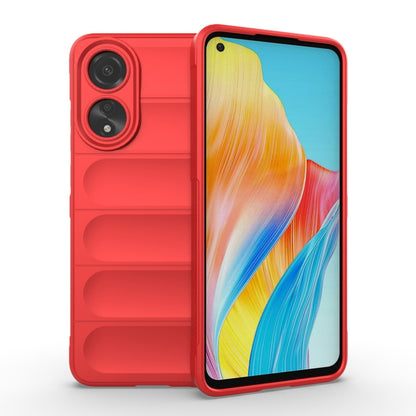 For OPPO A78 4G Global Magic Shield TPU + Flannel Phone Case(Red) by buy2fix