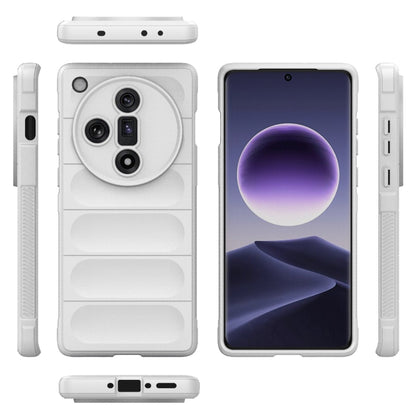 For OPPO Find X7 5G Magic Shield TPU + Flannel Phone Case(White) by buy2fix