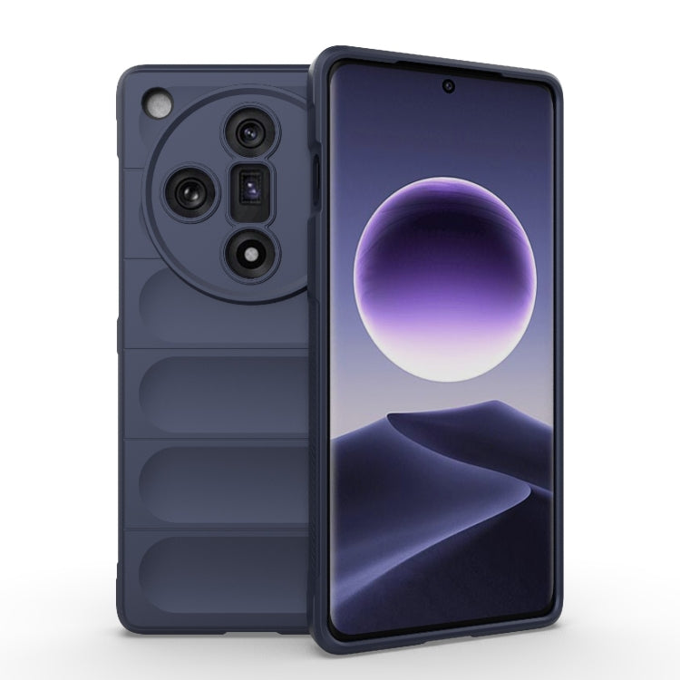 For OPPO Find X7 5G Magic Shield TPU + Flannel Phone Case(Dark Blue) by buy2fix