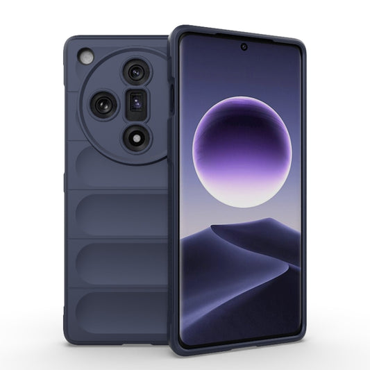 For OPPO Find X7 5G Magic Shield TPU + Flannel Phone Case(Dark Blue) by buy2fix