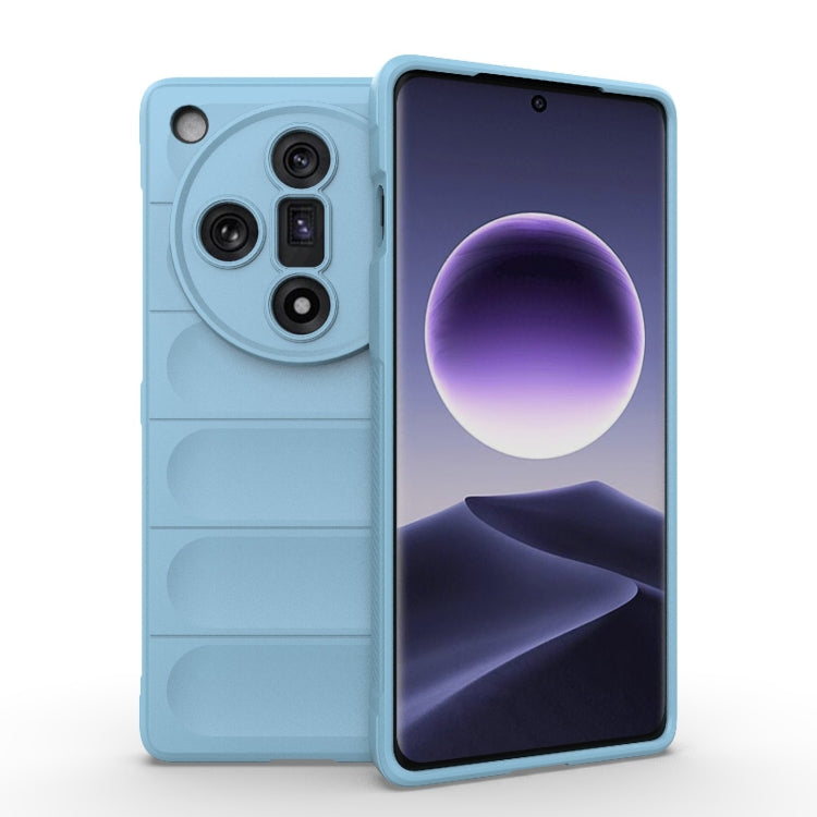 For OPPO Find X7 5G Magic Shield TPU + Flannel Phone Case(Light Blue) by buy2fix