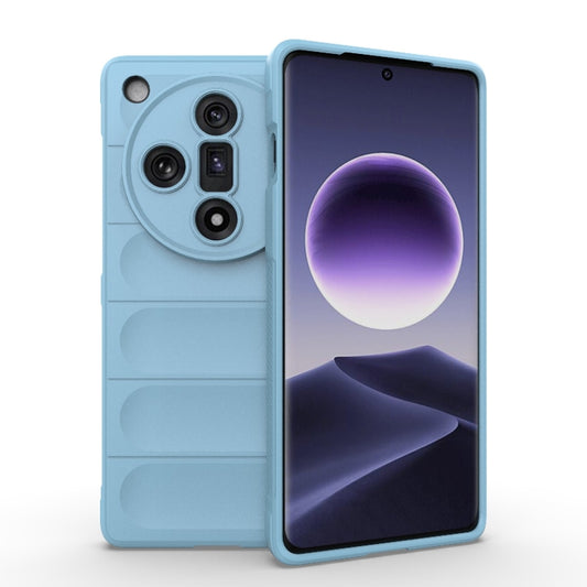 For OPPO Find X7 5G Magic Shield TPU + Flannel Phone Case(Light Blue) by buy2fix