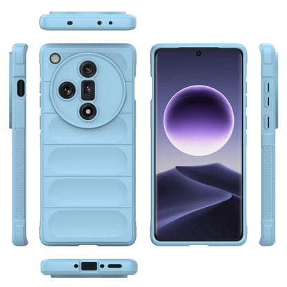 For OPPO Find X7 5G Magic Shield TPU + Flannel Phone Case(Light Blue) by buy2fix