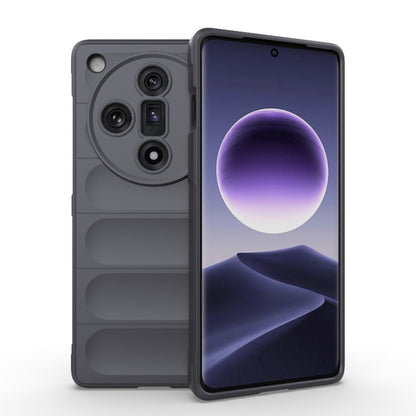 For OPPO Find X7 5G Magic Shield TPU + Flannel Phone Case(Dark Grey) by buy2fix