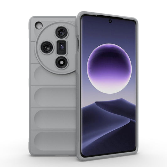 For OPPO Find X7 5G Magic Shield TPU + Flannel Phone Case(Grey) by buy2fix