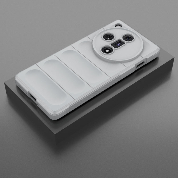 For OPPO Find X7 5G Magic Shield TPU + Flannel Phone Case(Grey) by buy2fix