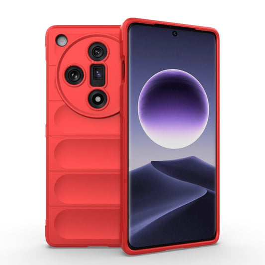 For OPPO Find X7 5G Magic Shield TPU + Flannel Phone Case(Red) by buy2fix