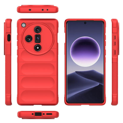 For OPPO Find X7 5G Magic Shield TPU + Flannel Phone Case(Red) by buy2fix