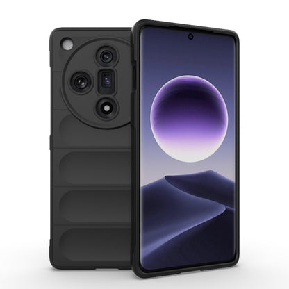 For OPPO Find X7 5G Magic Shield TPU + Flannel Phone Case(Black) by buy2fix