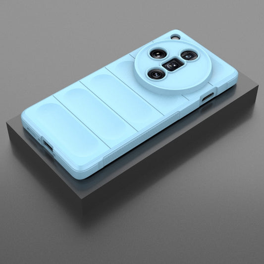 For OPPO Find X7 Ultra 5G Magic Shield TPU + Flannel Phone Case(Light Blue) - OPPO Cases by buy2fix | Online Shopping UK | buy2fix