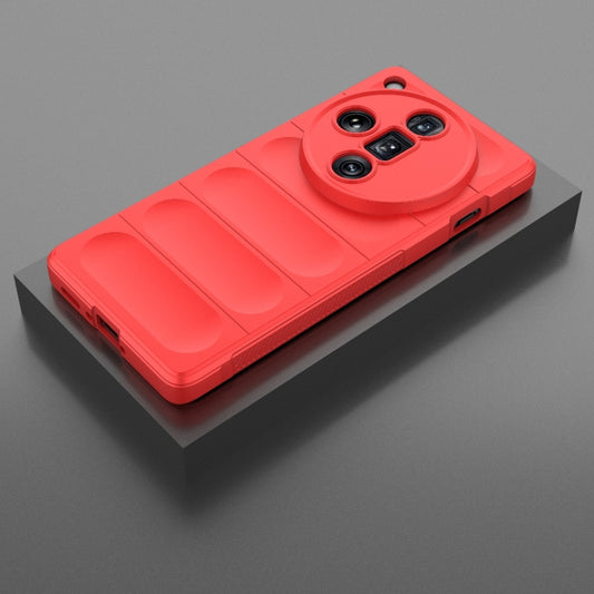 For OPPO Find X7 Ultra 5G Magic Shield TPU + Flannel Phone Case(Red) - OPPO Cases by buy2fix | Online Shopping UK | buy2fix