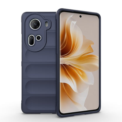 For OPPO Reno11 5G Global Magic Shield TPU + Flannel Phone Case(Dark Blue) - OPPO Cases by buy2fix | Online Shopping UK | buy2fix