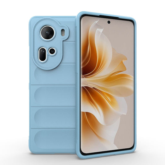For OPPO Reno11 5G Global Magic Shield TPU + Flannel Phone Case(Light Blue) - OPPO Cases by buy2fix | Online Shopping UK | buy2fix