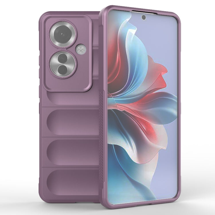 For OPPO Reno11 F 5G Global Magic Shield TPU + Flannel Phone Case(Purple) - OPPO Cases by buy2fix | Online Shopping UK | buy2fix