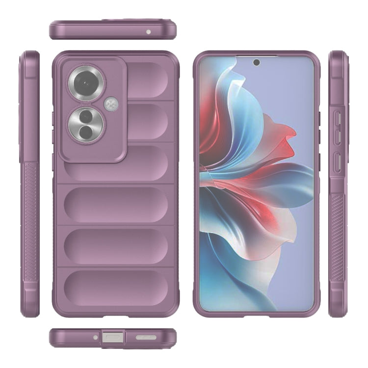 For OPPO Reno11 F 5G Global Magic Shield TPU + Flannel Phone Case(Purple) - OPPO Cases by buy2fix | Online Shopping UK | buy2fix