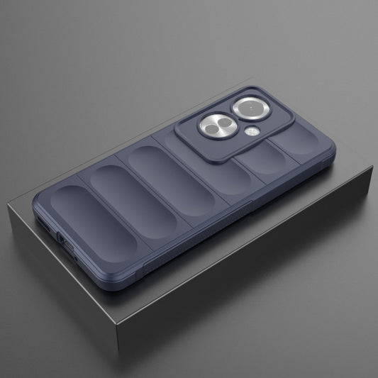 For OPPO Reno11 F 5G Global Magic Shield TPU + Flannel Phone Case(Dark Blue) - OPPO Cases by buy2fix | Online Shopping UK | buy2fix