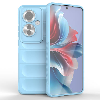 For OPPO Reno11 F 5G Global Magic Shield TPU + Flannel Phone Case(Light Blue) - OPPO Cases by buy2fix | Online Shopping UK | buy2fix