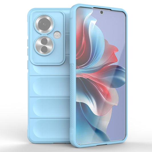 For OPPO Reno11 F 5G Global Magic Shield TPU + Flannel Phone Case(Light Blue) - OPPO Cases by buy2fix | Online Shopping UK | buy2fix