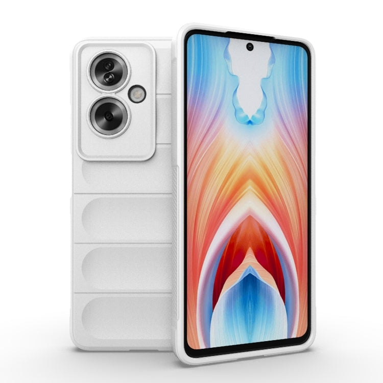 For OPPO A79 5G Global Magic Shield TPU + Flannel Phone Case(White) by buy2fix