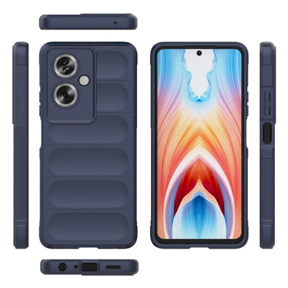 For OPPO A79 5G Global Magic Shield TPU + Flannel Phone Case(Dark Blue) by buy2fix