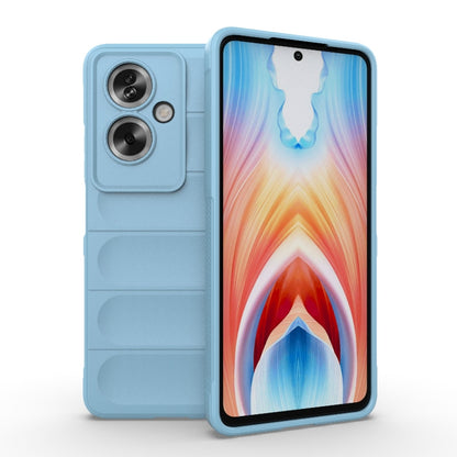 For OPPO A79 5G Global Magic Shield TPU + Flannel Phone Case(Light Blue) by buy2fix