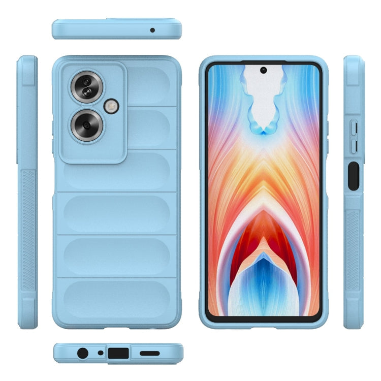 For OPPO A79 5G Global Magic Shield TPU + Flannel Phone Case(Light Blue) by buy2fix