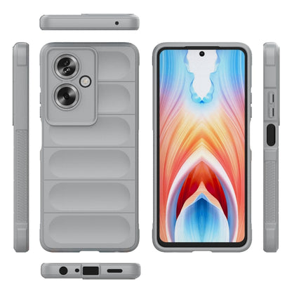 For OPPO A79 5G Global Magic Shield TPU + Flannel Phone Case(Grey) by buy2fix