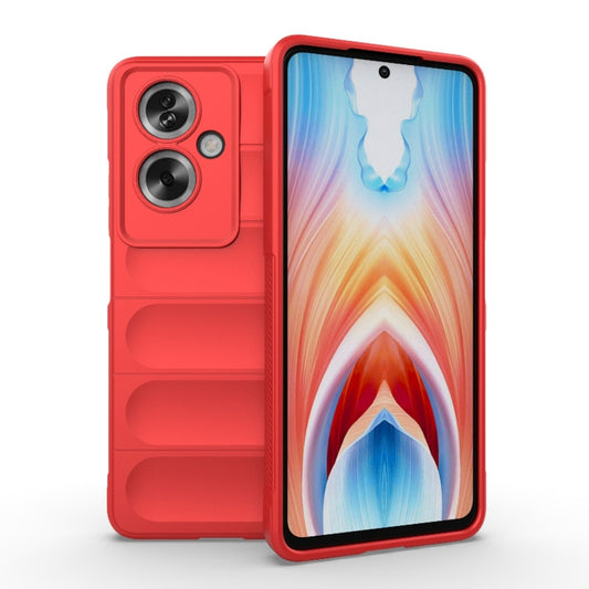 For OPPO A79 5G Global Magic Shield TPU + Flannel Phone Case(Red) by buy2fix