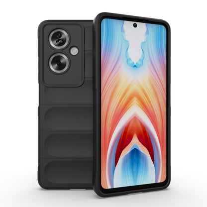 For OPPO A79 5G Global Magic Shield TPU + Flannel Phone Case(Black) by buy2fix