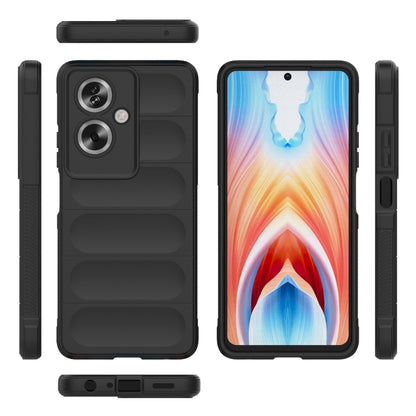 For OPPO A79 5G Global Magic Shield TPU + Flannel Phone Case(Black) by buy2fix