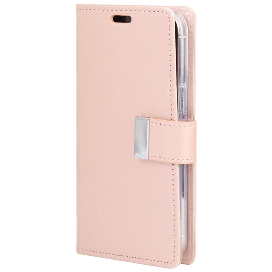 For iPhone 15 Pro Max GOOSPERY RICH DIARY Crazy Horse Texture Leather Phone Case(Rose Gold) by GOOSPERY