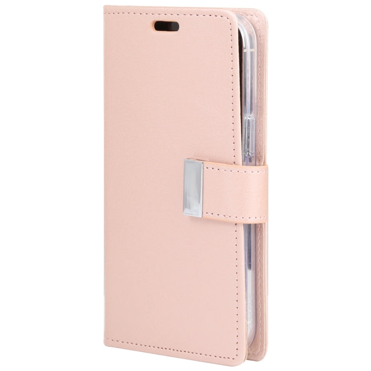For iPhone 15 Pro GOOSPERY RICH DIARY Crazy Horse Texture Leather Phone Case(Rose Gold) - iPhone 15 Pro Cases by GOOSPERY | Online Shopping UK | buy2fix