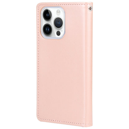 For iPhone 15 Pro GOOSPERY RICH DIARY Crazy Horse Texture Leather Phone Case(Rose Gold) - iPhone 15 Pro Cases by GOOSPERY | Online Shopping UK | buy2fix