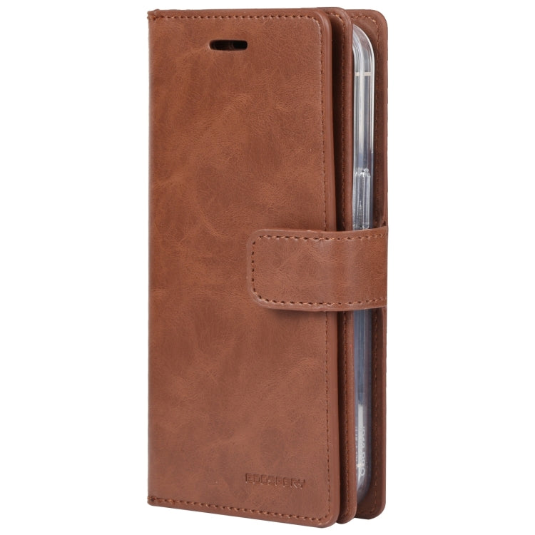 For iPhone 15 Pro GOOSPERY MANSOOR DIARY 9 Card Slots Leather Phone Case(Brown) - iPhone 15 Pro Cases by GOOSPERY | Online Shopping UK | buy2fix