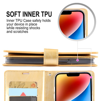 For iPhone 15 Plus GOOSPERY MANSOOR DIARY 9 Card Slots Leather Phone Case(Rose Red) - iPhone 15 Plus Cases by GOOSPERY | Online Shopping UK | buy2fix